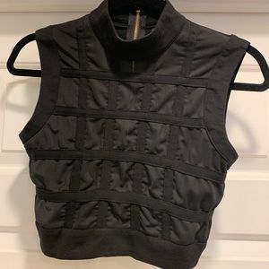 Black Crop top with Zipper